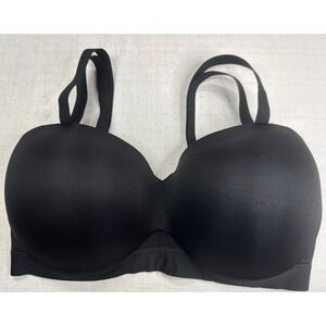 Women's Cacique Bra Size 38G Comfort Strapless Bra Padded Black